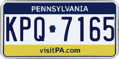 PA license plate KPQ7165