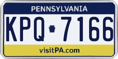 PA license plate KPQ7166