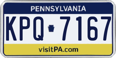 PA license plate KPQ7167