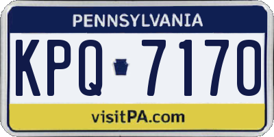 PA license plate KPQ7170