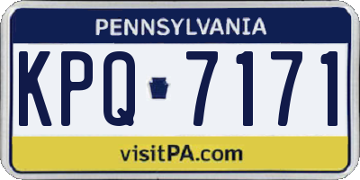 PA license plate KPQ7171
