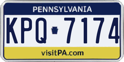 PA license plate KPQ7174