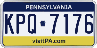 PA license plate KPQ7176