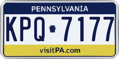 PA license plate KPQ7177
