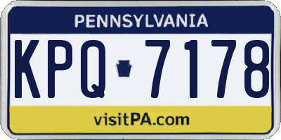 PA license plate KPQ7178