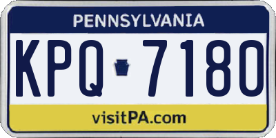 PA license plate KPQ7180