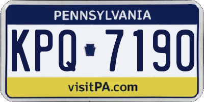 PA license plate KPQ7190