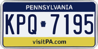 PA license plate KPQ7195