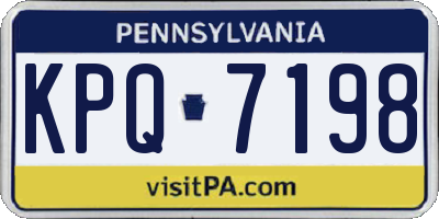 PA license plate KPQ7198