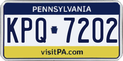 PA license plate KPQ7202