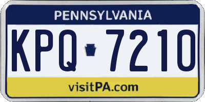 PA license plate KPQ7210