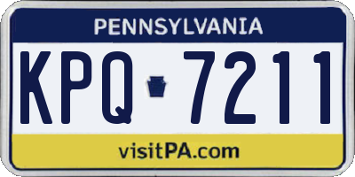 PA license plate KPQ7211