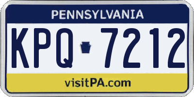 PA license plate KPQ7212