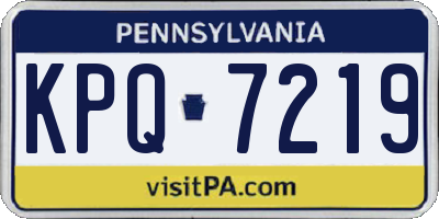 PA license plate KPQ7219