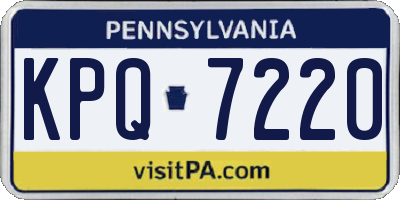 PA license plate KPQ7220