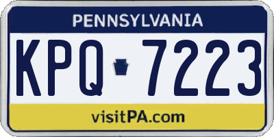 PA license plate KPQ7223
