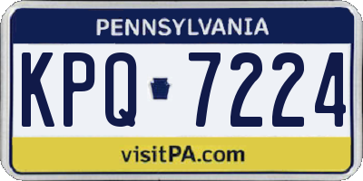 PA license plate KPQ7224