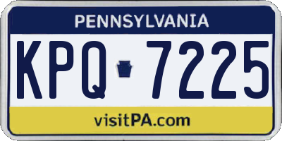 PA license plate KPQ7225