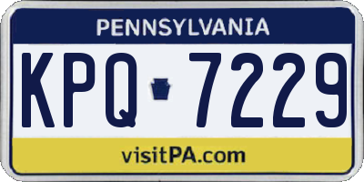 PA license plate KPQ7229