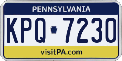 PA license plate KPQ7230