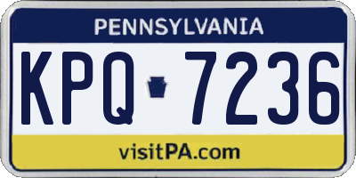 PA license plate KPQ7236