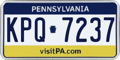 PA license plate KPQ7237