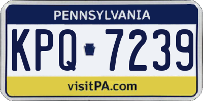 PA license plate KPQ7239
