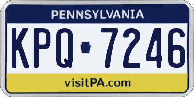 PA license plate KPQ7246