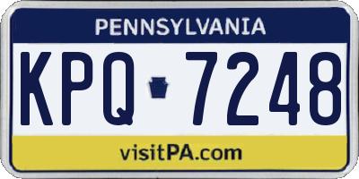 PA license plate KPQ7248