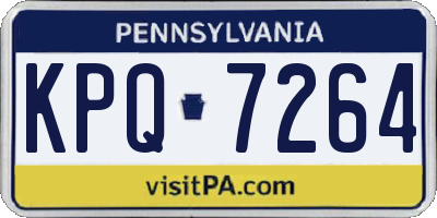 PA license plate KPQ7264