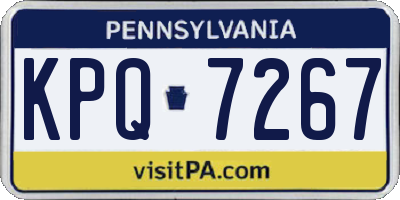 PA license plate KPQ7267