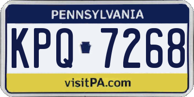 PA license plate KPQ7268
