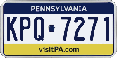 PA license plate KPQ7271