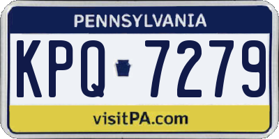 PA license plate KPQ7279