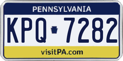 PA license plate KPQ7282