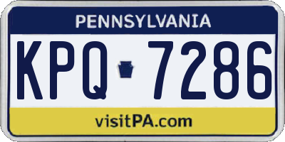 PA license plate KPQ7286