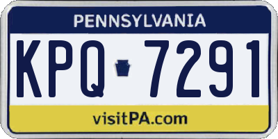 PA license plate KPQ7291