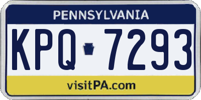 PA license plate KPQ7293