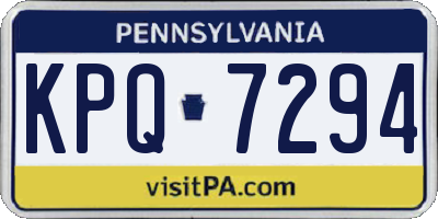 PA license plate KPQ7294