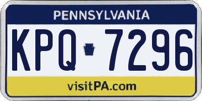 PA license plate KPQ7296