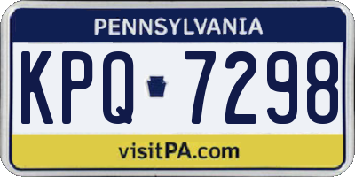 PA license plate KPQ7298