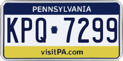 PA license plate KPQ7299