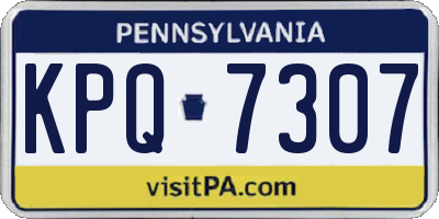 PA license plate KPQ7307