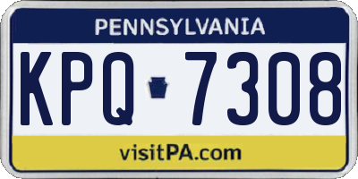 PA license plate KPQ7308