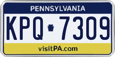 PA license plate KPQ7309
