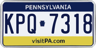 PA license plate KPQ7318
