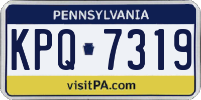 PA license plate KPQ7319