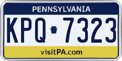 PA license plate KPQ7323
