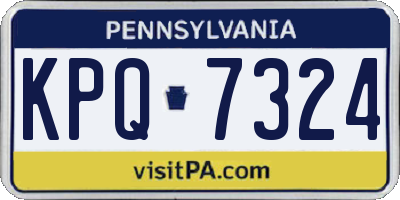 PA license plate KPQ7324