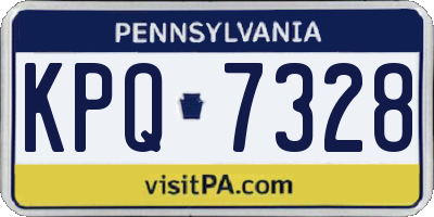 PA license plate KPQ7328